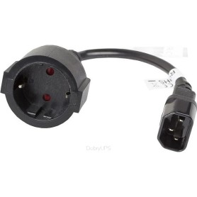 Adaptateur IEC C14 / CEE 7/3 (Schuko) femelle in europe 